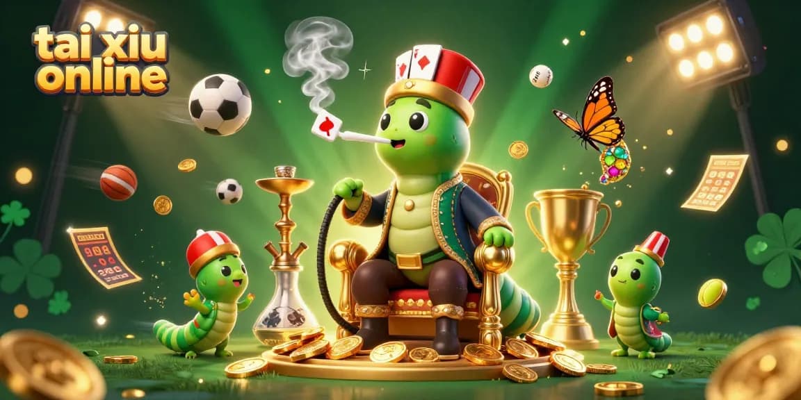 Experience the excitement of tai xiu online with dynamic characters in a vibrant casino scene.