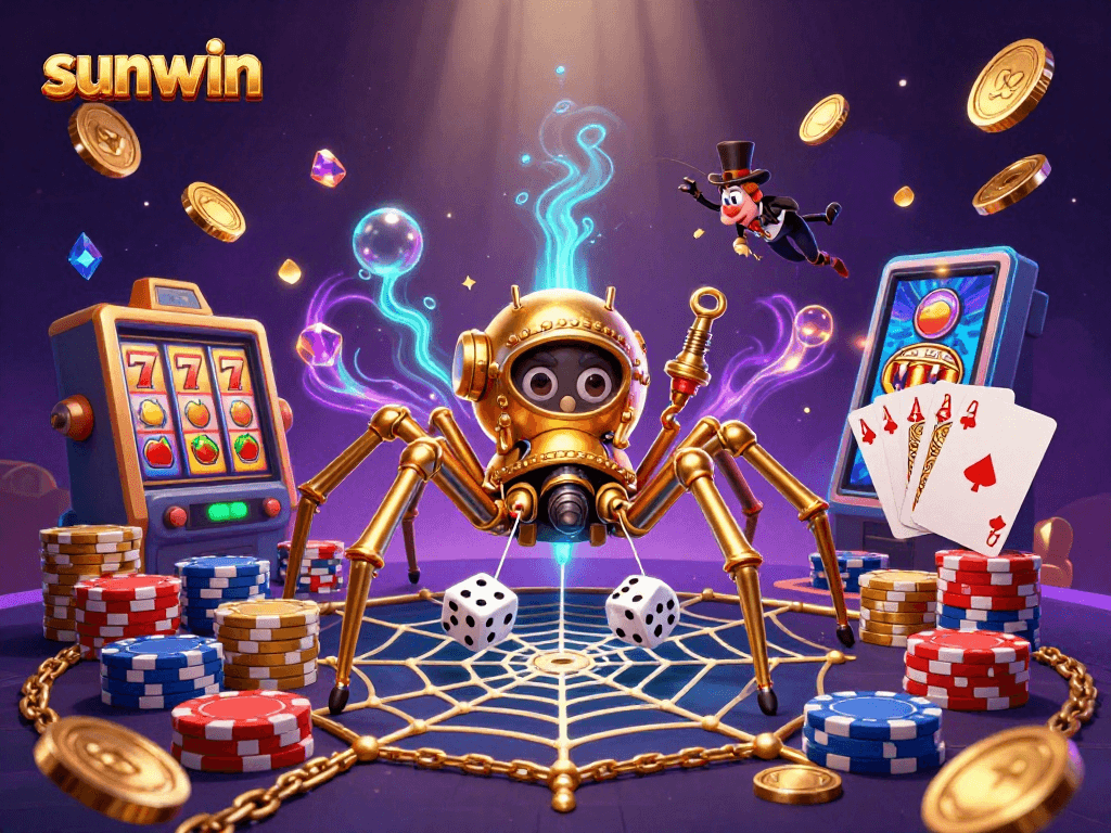 Experience big wins with sunwin's dynamic slot scene featuring steampunk elements and sparkling gems.