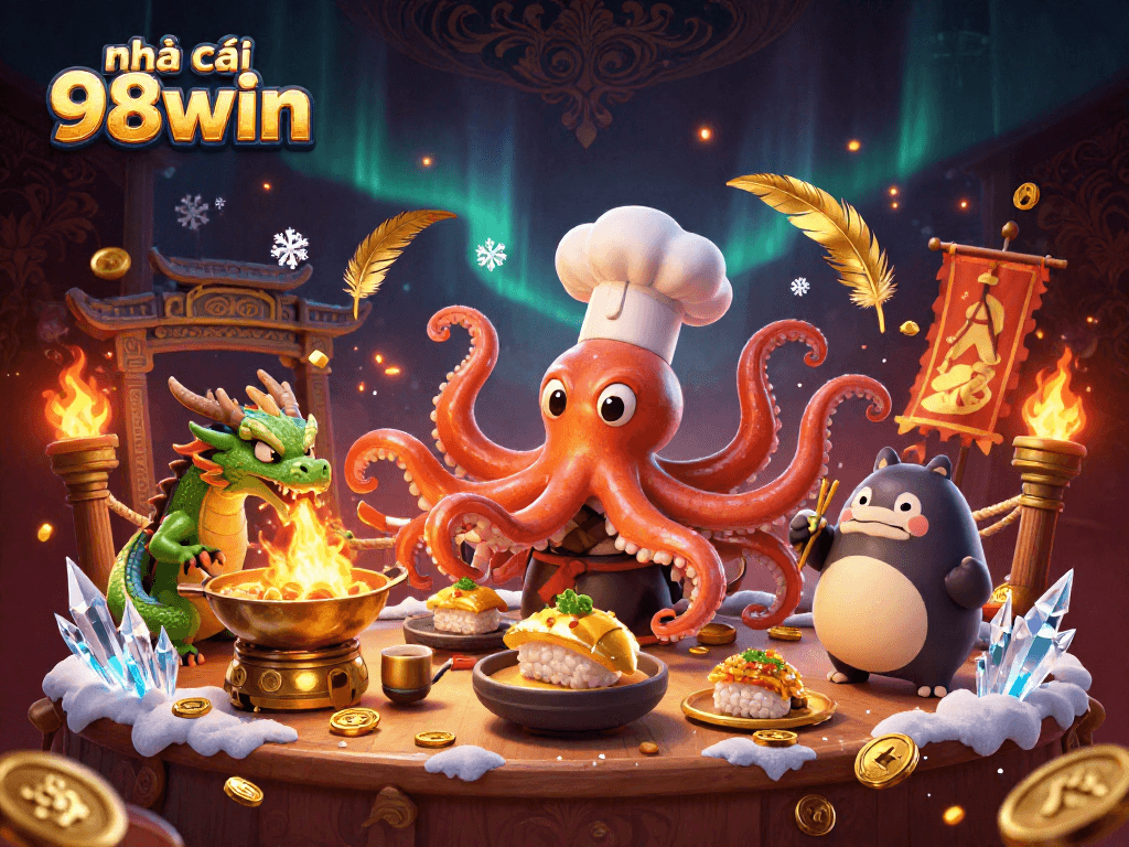 Enjoy thrilling games at nhà cái 98win with vibrant 3D characters and casino elements.