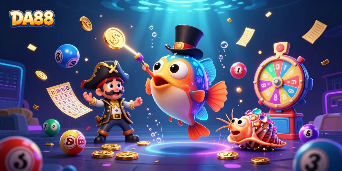 Engage with DA88 for thrilling casino action, featuring dynamic characters and vibrant gaming elements.