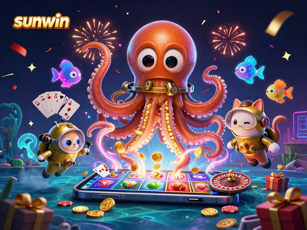 Join the thrilling world of sunwin, where a kraken and diving cat reveal exciting slot games.