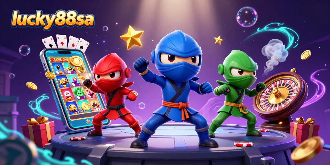 Win big with lucky88sa in a thrilling 3D casino showdown featuring colorful slot games!