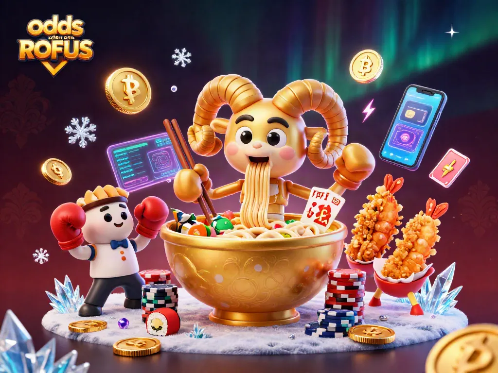 Experience thrilling action with odds uden om ROFUS featuring vibrant casino characters and crypto elements.