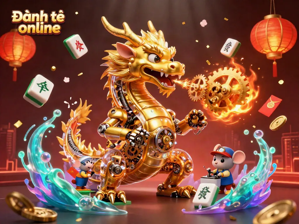 Engage in Đánh đề online with colorful characters and elements in a dynamic casino scene.