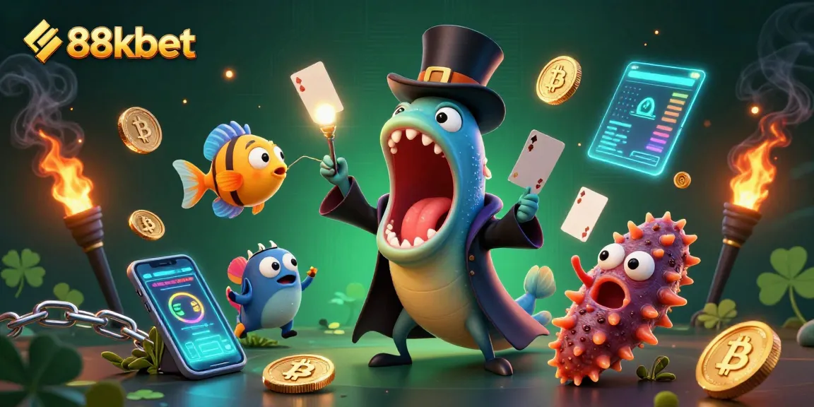 Experience the excitement of 88kbet with vibrant characters in a magical casino-themed world.