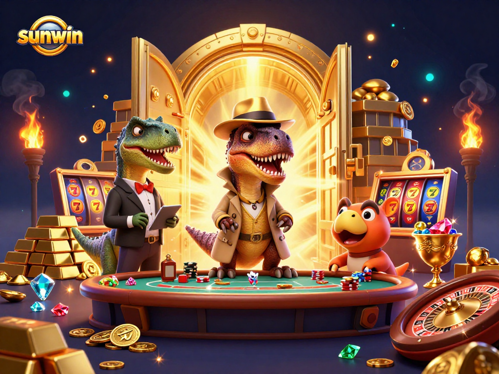 Experience the thrill of winning with sunwin at a vibrant casino scene packed with action.