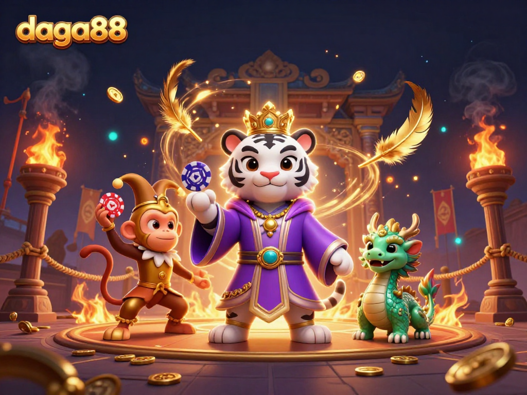 Experience thrilling cockfighting action at daga88 with vibrant characters and dynamic game elements.
