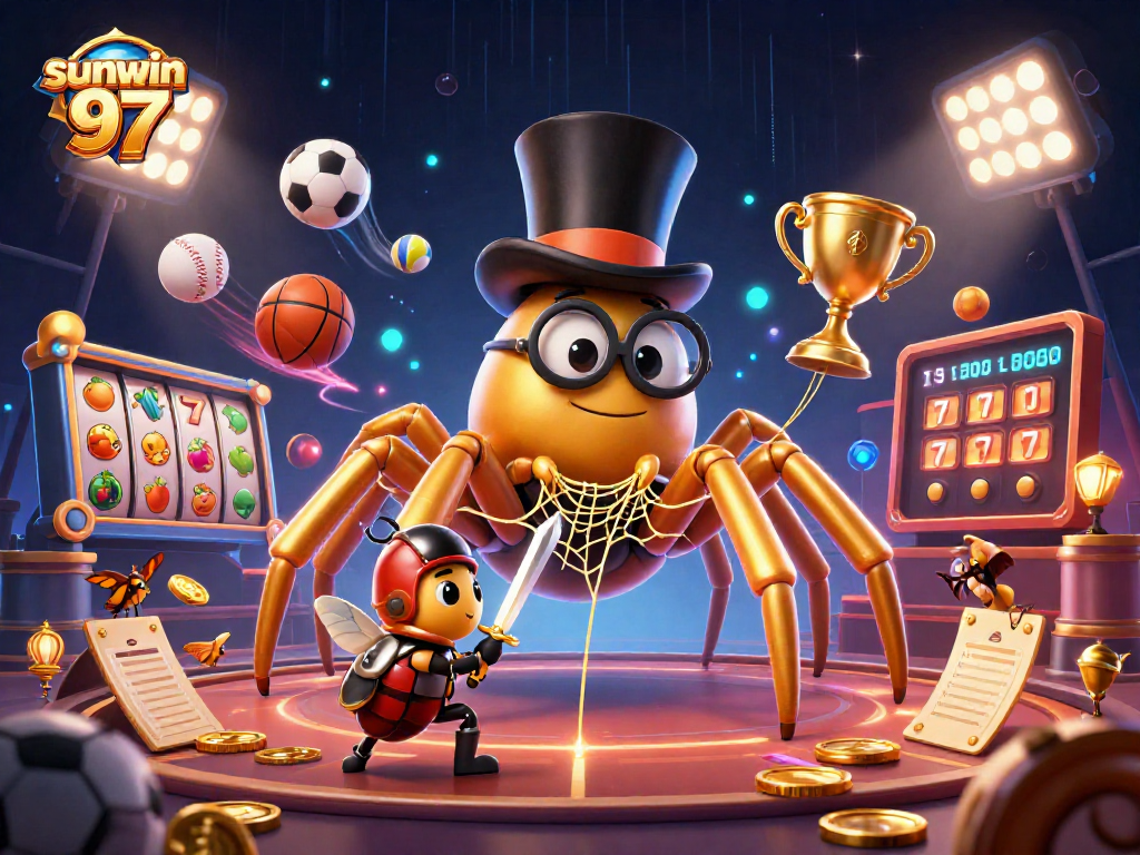 Experience thrilling gaming at sunwin 97 with dynamic 3D casino elements and vibrant characters.