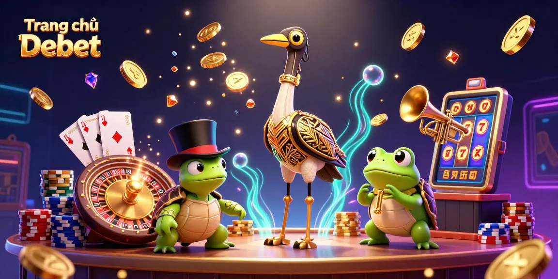 Experience excitement at Trang chủ Debet with vibrant casino elements and colorful characters.