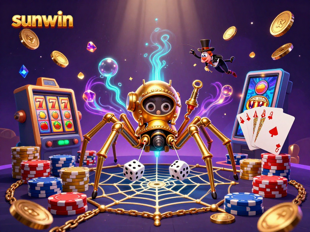 Experience big wins with sunwin's dynamic slot scene featuring steampunk elements and sparkling gems.