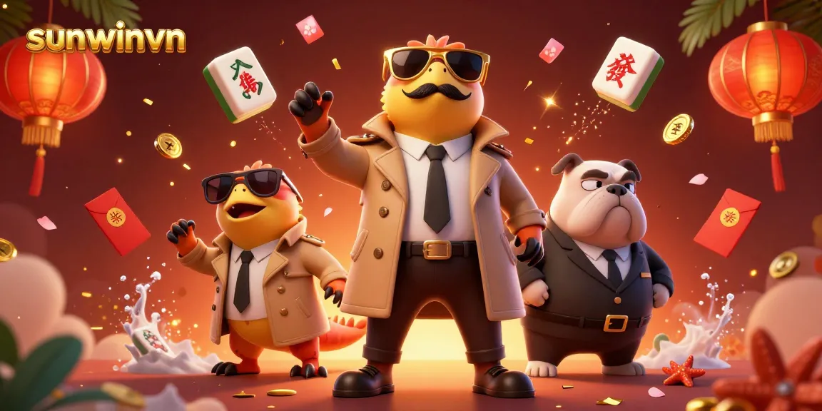 Experience the thrill of sunwinvn as raptors humorously conspire to enter a lavish casino lounge.