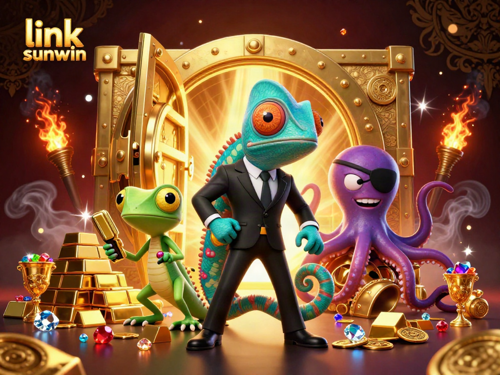 Win big with the exciting link sunwin, featuring a dynamic casino-themed illustration.