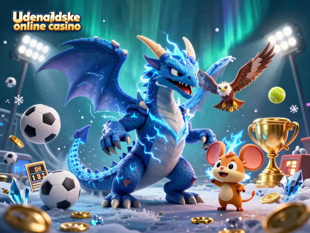 Win big at udenlandske online casino with powerful characters and dynamic game elements in a vibrant scene.