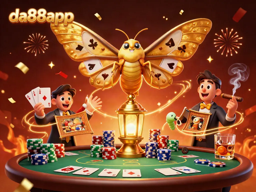 Experience the excitement of da88app with vibrant casino visuals and engaging elements showcased in a captivating illustration.