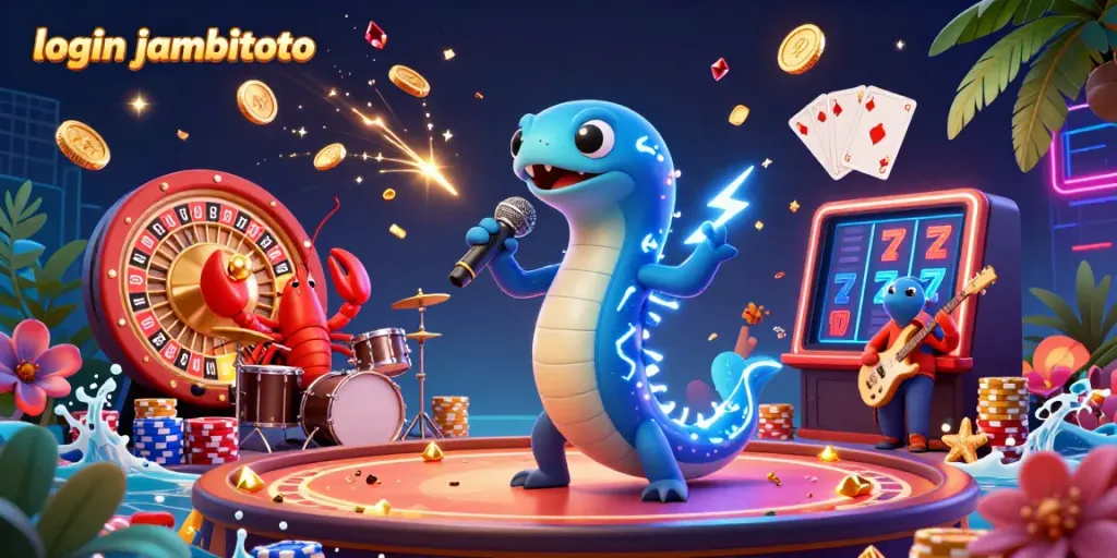 Experience the thrill of login jambitoto with a vibrant underwater casino featuring a DJ eel and exciting game elements.