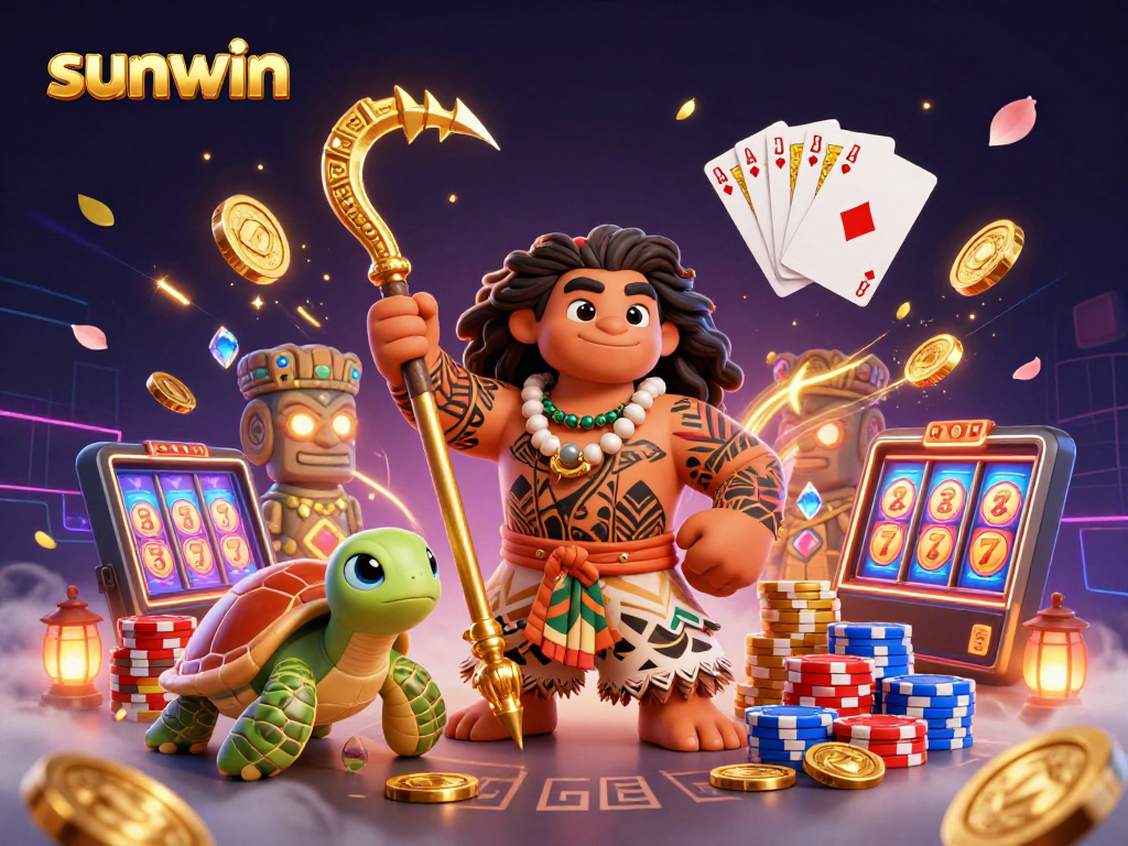 Spin and win with sunwin in this vibrant 3D casino adventure featuring enchanting characters and games.