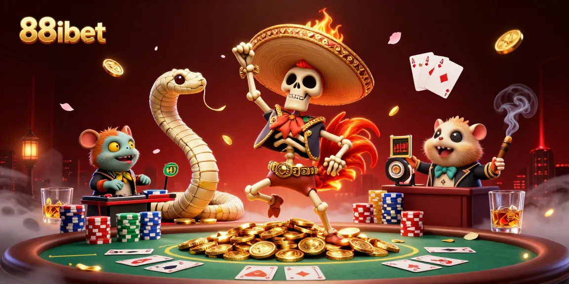 88ibet brings the casino experience alive with vibrant 3D characters and elements celebrating gaming.