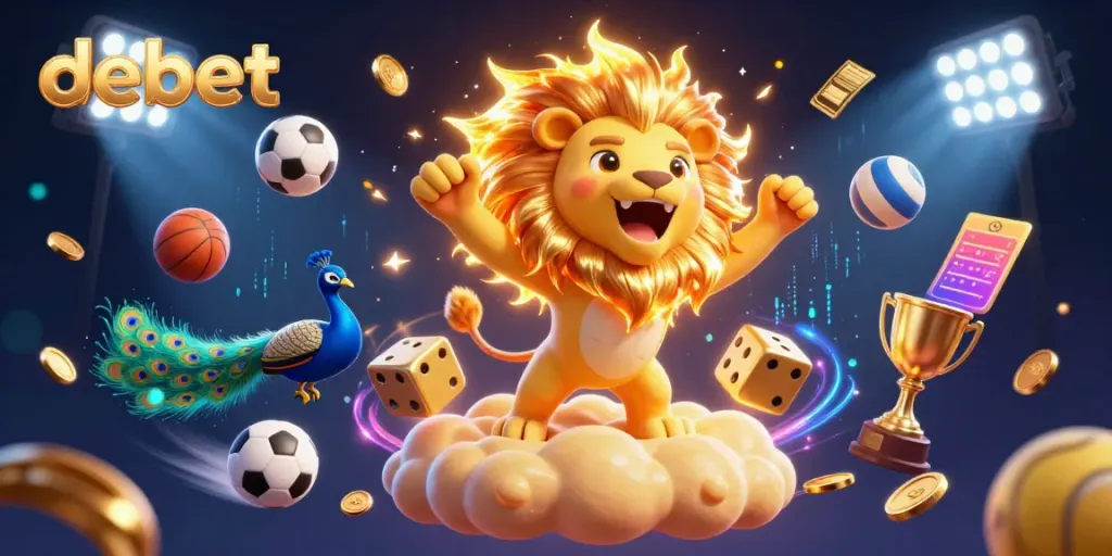Experience the excitement of debet with a vibrant casino scene featuring winning elements.