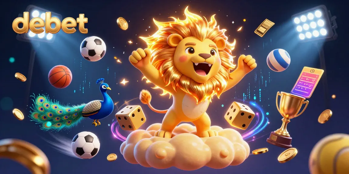 Experience the excitement of debet with a vibrant casino scene featuring winning elements.