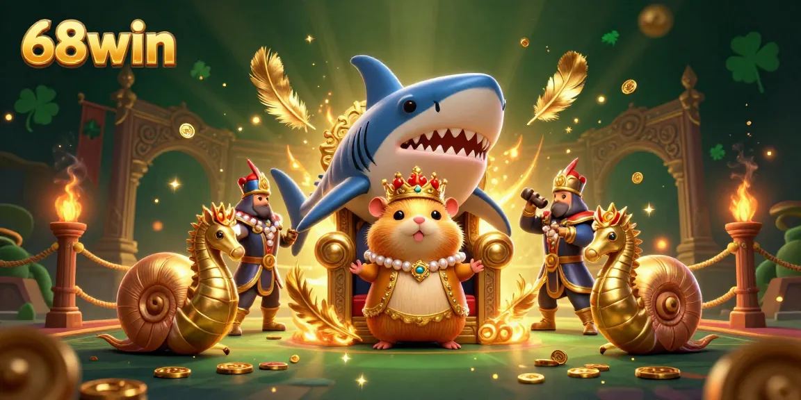 Experience thrilling gameplay with 68win's vibrant casino illustrations featuring action-packed elements.