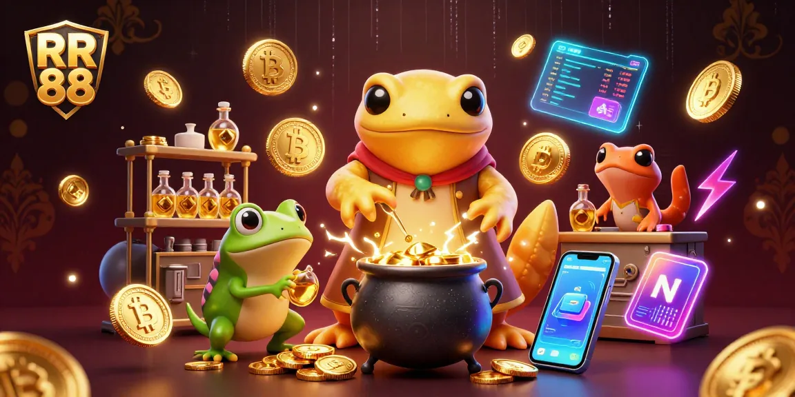 Experience thrilling gaming at RR 88 with vibrant alchemists creating gold coins as you play and win.