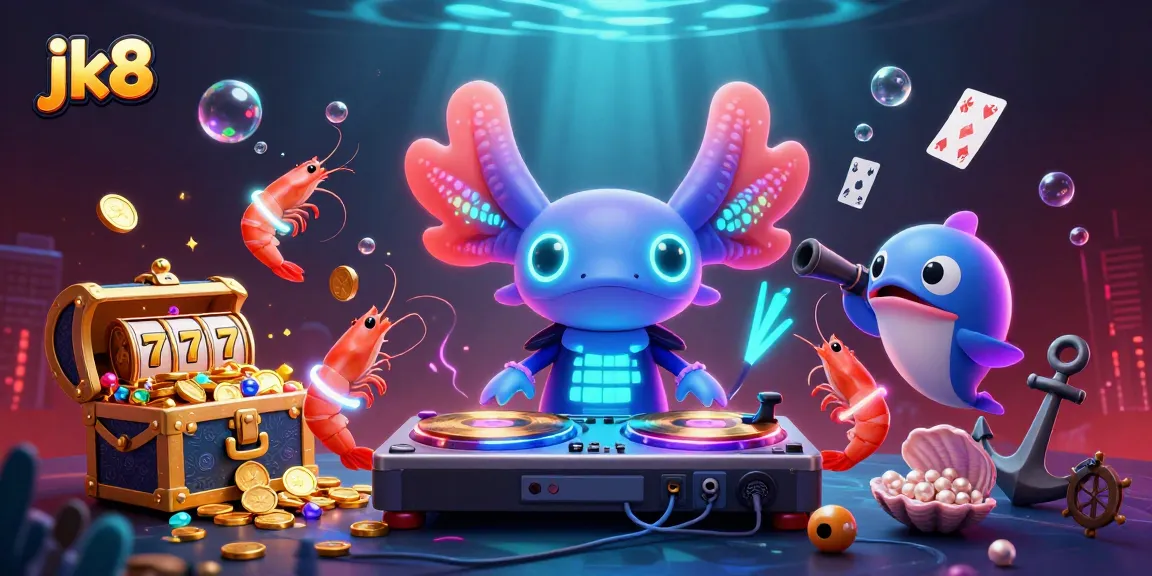 Experience thrilling gameplay at jk8 with a vibrant underwater casino scene showcasing colorful characters and enticing game elements.
