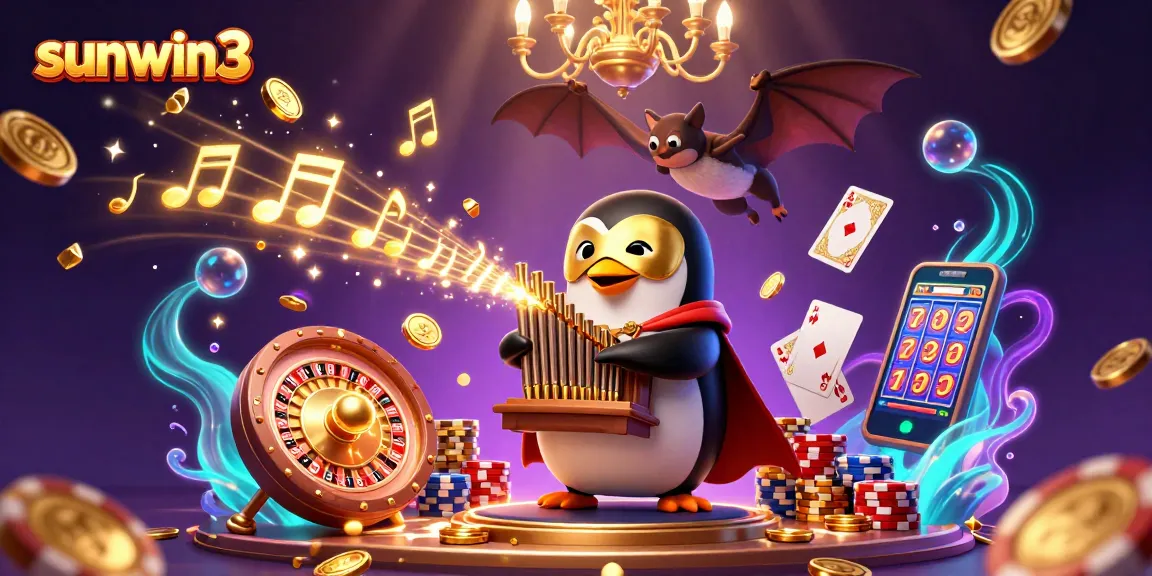 Experience thrilling gameplay at sunwin3 with animated vibrant casino elements and characters.
