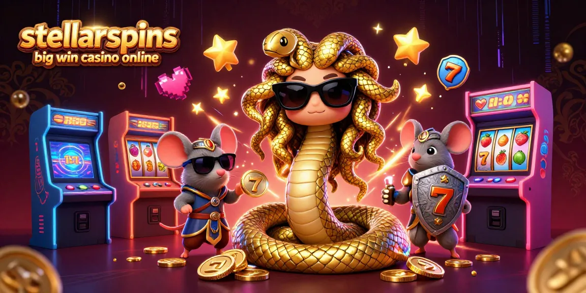Play at stellarspins big win casino online with Medusa and gaming elements.